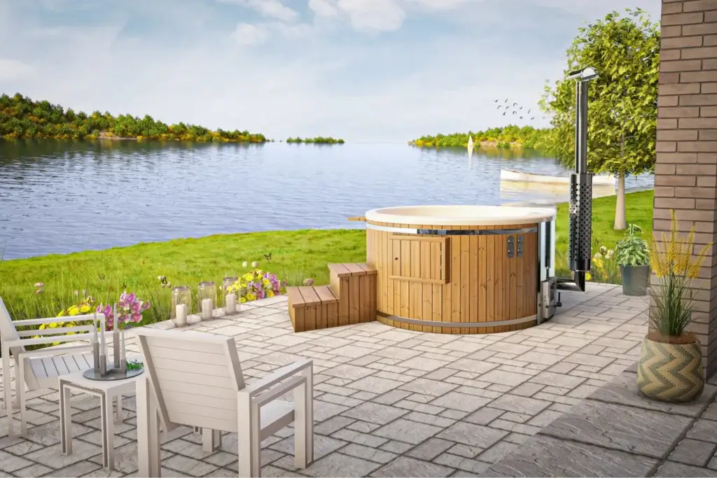 Tamed Ocean Wood pellet hot tub